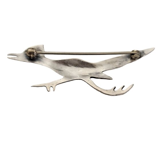 Sterling Silver Turquoise Road Runner Bird Pin K291 - Picture 3 of 6